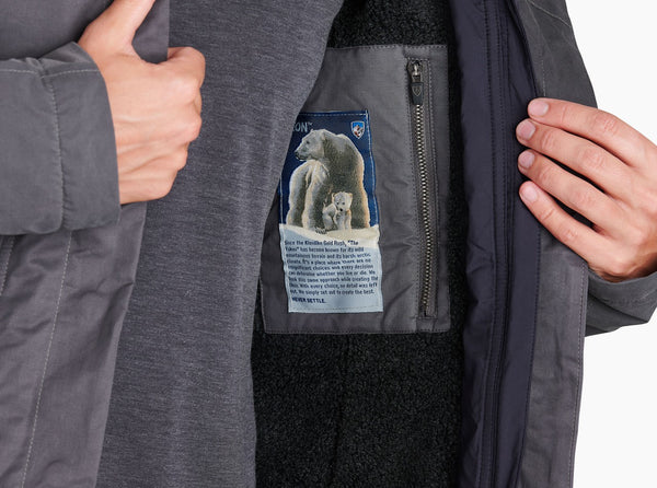 Exposed High-pile Italian Berber Fleece lining | Zippered interior security pocket