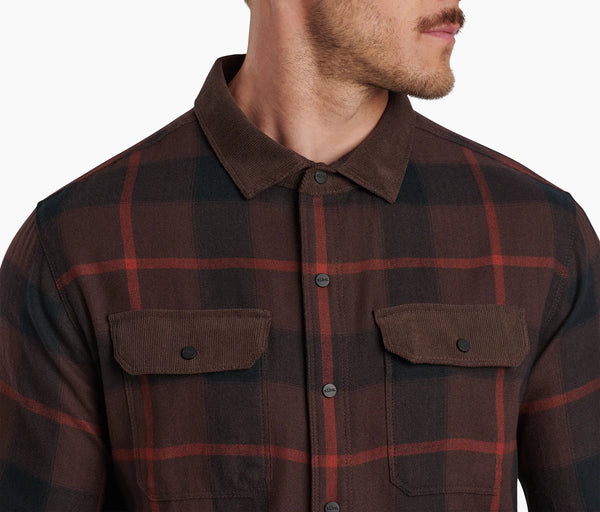 Soft, breathable flannel | Corduroy accents