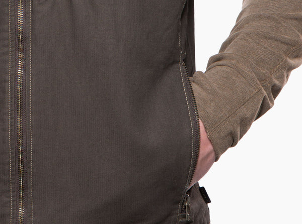 Hand-warming pockets and chest pocket