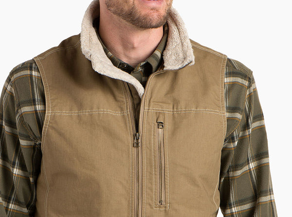 Durable lined canvas vest