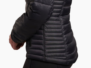 Large baffles front and back for core warmth Smaller baffles on sides allow freedom of motion