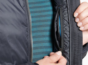 Soft, cozy interior Zippered security pocket
