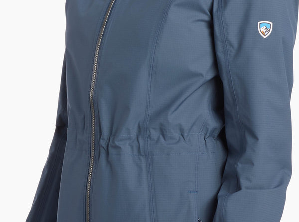 Internal draw cord Adjusts at waist