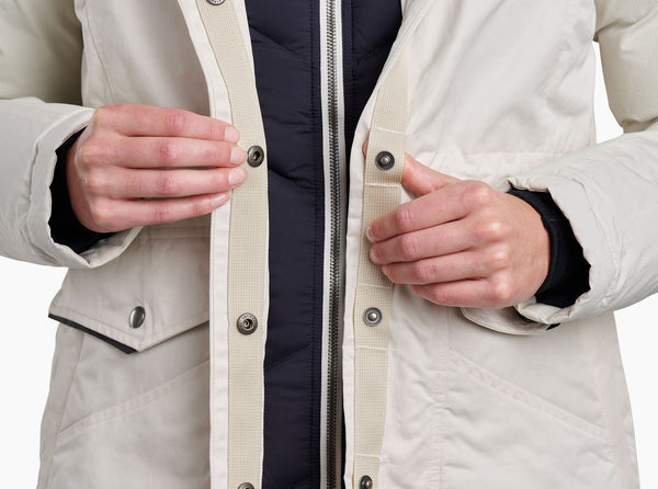 Draft flap with hidden snap closures enhances protection
