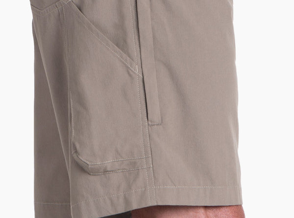 Zippered side pocket and welted drop-in