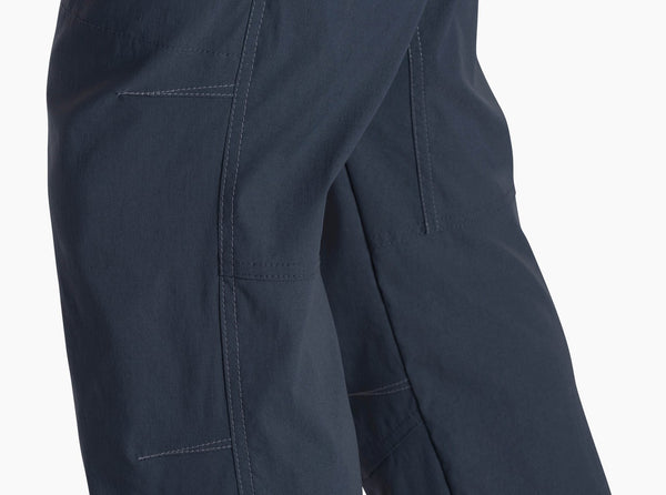 Articulated knees and gusseted crotch