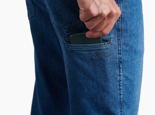 Drop-in cell phone pocket - Double welt