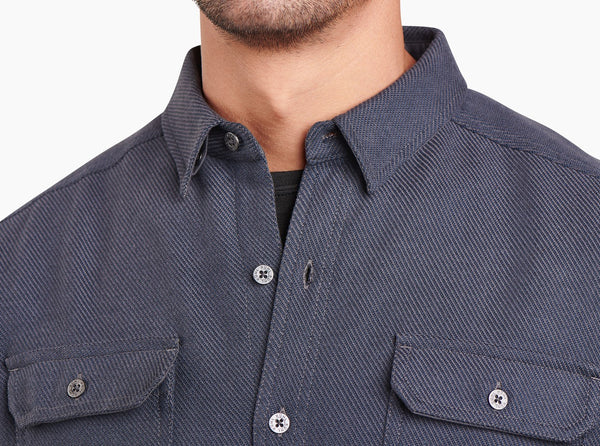 Hidden button-down collar