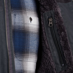 Fleece lined through the body Zippered interior security pocket
